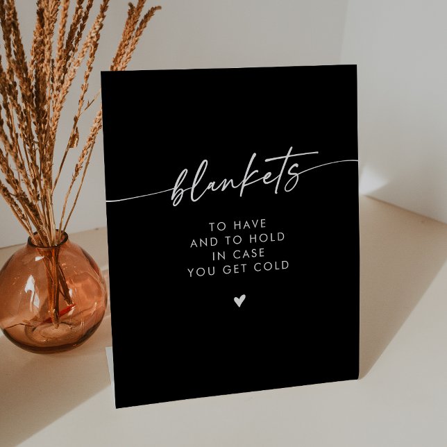 Boho Chic Modern COLOR EDITABLE Blanket Wedding Pedestal Sign (Creator Uploaded)