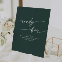 Boho Chic Modern Emerald Green Candy Bar Wedding