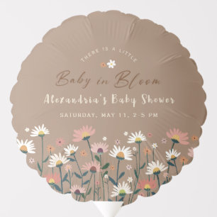 Boho Chic Modern Wildflower Baby in Bloom Shower   Balloon