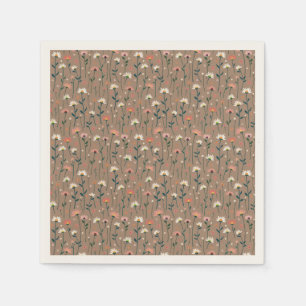 Boho Chic Modern Wildflower Baby in Bloom Shower  Napkins