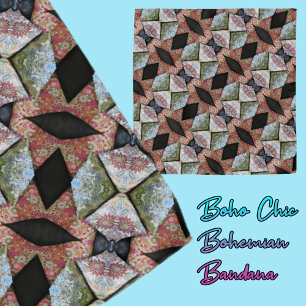 Boho Chic Multi color Patchwork Bandana