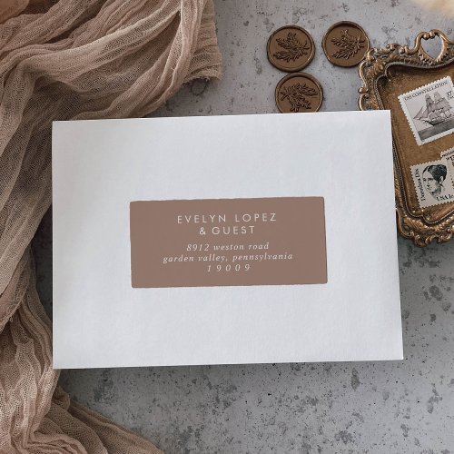Boho Chic Neutral Taupe Guest Address Labels