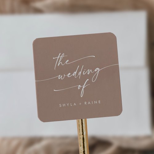 Boho Chic Neutral Taupe Wedding Envelope Seals