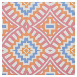 Boho Chic Orange Pink Yellow Ethnic Geometric Fabric