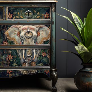 Boho Chic Painted Elephant Bohemian