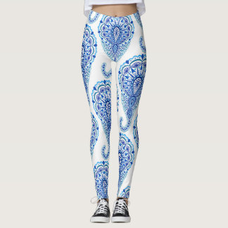 Boho Chic Paisley Seamless Oriental Leggings