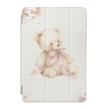 Boho Chic Pastel Pink and Brown Teddy Bear