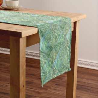 Boho Chic Patchwork of Seafoam and Ocean Green