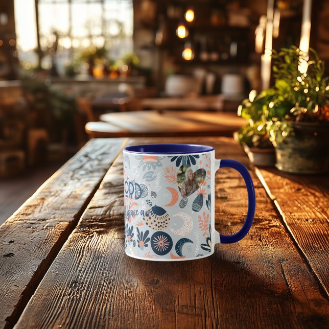 Boho Chic Personalized Mug with Celestial Floral (Creator Uploaded)