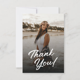 Boho Chic Photo Birthday Thank You