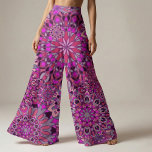  Boho Chic Pink Purple Floral Mandala Pattern Fabric