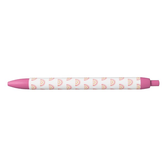 Boho Chic Pink Rainbow Pattern Pen (Front)