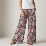 Boho Chic Pink Turquoise Geometric Mosaic Fabric