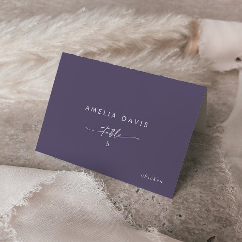 Boho Chic Plum Purple Guest Name Place Cards