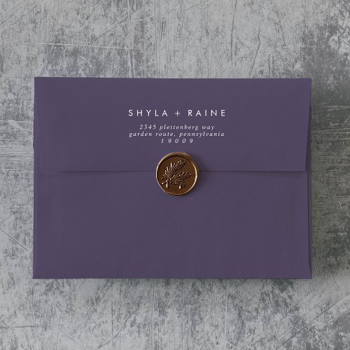 Boho Chic Plum Purple Wedding Envelopes