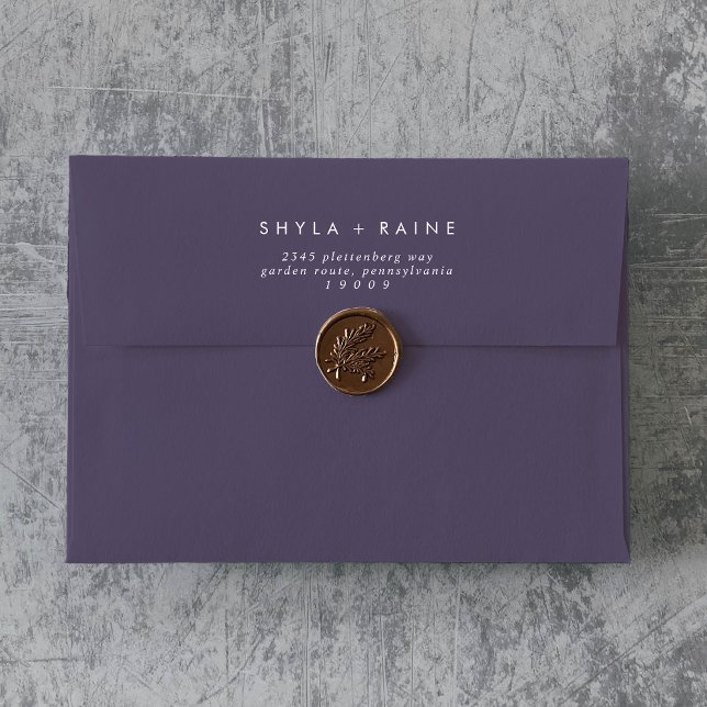 Boho Chic Plum Purple Wedding Envelopes (Boho Chic Plum Purple Wedding Envelopes)