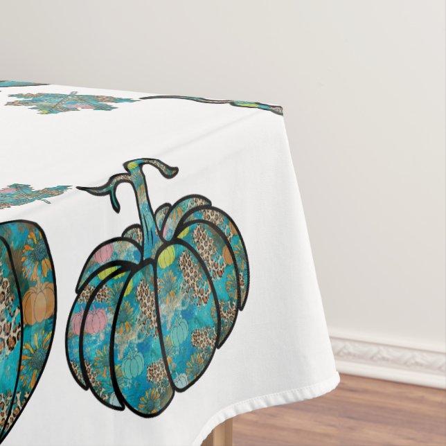 Boho Chic Pumpkin Tablecloth (In Situ)