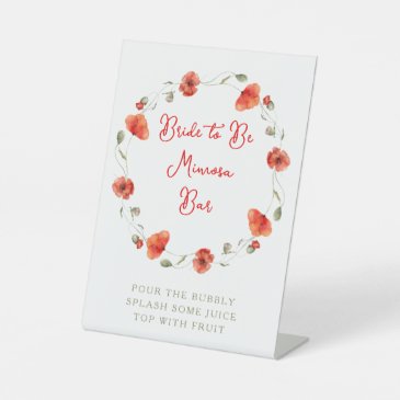 Boho Chic Red Poppies, Bridal Brunch Mimosa Bar