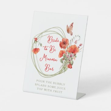 Boho Chic Red Poppies, Bridal Brunch Mimosa Bar