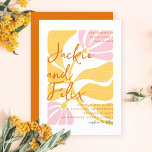Boho Chic Retro Colorful Floral Wedding Invitation<br><div class="desc">Groovy modern daisy floral yellow & pink fun colors mix and match not so traditional mismatched colorful wedding. Original artwork by Caroline Bonne Müller</div>