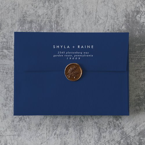 Boho Chic Royal Blue Wedding Envelopes