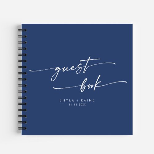 Boho Chic Royal Blue Wedding Guest Book