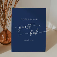Boho Chic Royal Blue Wedding Guest Book