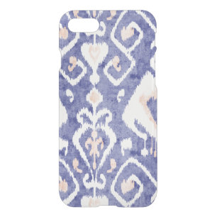 Boho chic rustic blue ikat tribal pattern iPhone SE/8/7 case
