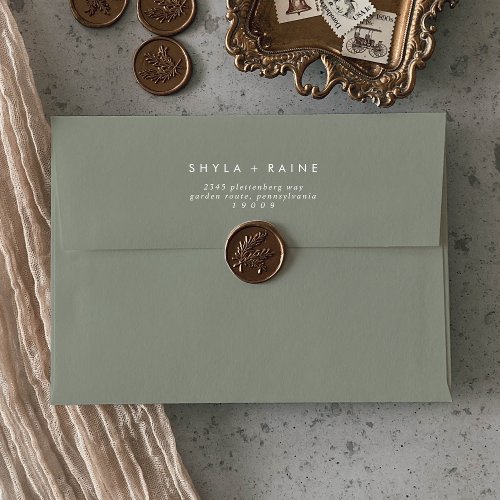 Boho Chic Sage Green Wedding Envelopes
