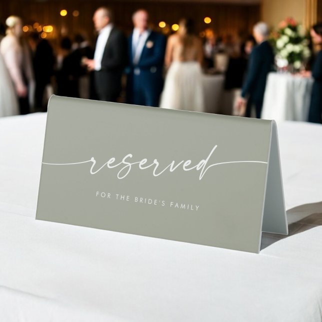 Boho Chic Sage Green Wedding Reserved Sign (Creator Uploaded)
