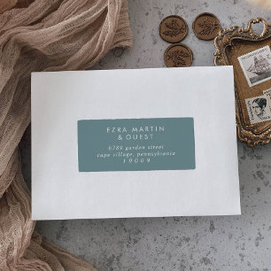 Boho Chic Seafoam Teal Guest Address Labels