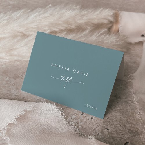 Boho Chic Seafoam Teal Guest Name Place Cards