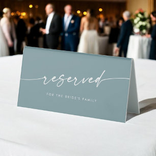 Boho Chic Seafoam Teal Wedding Reserved Sign