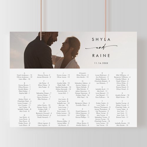 Boho Chic Silver Gray Picture Seating Chart