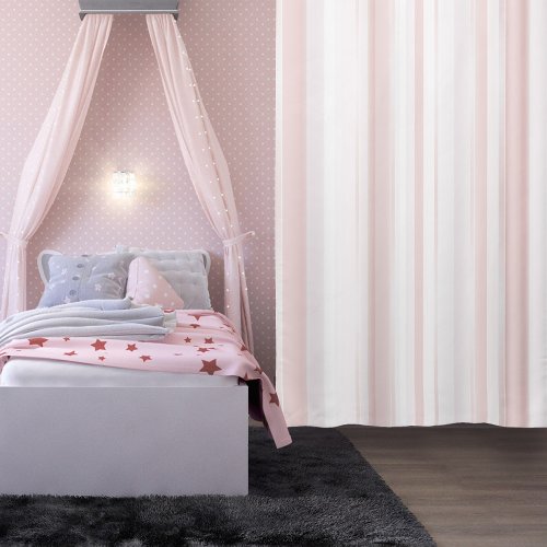 Boho Chic Soft Pink Abstract Striped Blackout Curt Blackout Curtains