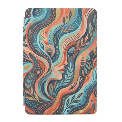 Boho Chic Spiritual Goddess with Leaves iPhone  iPad Mini Cover