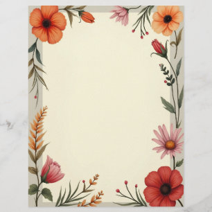 Boho Chic Stationery Paper