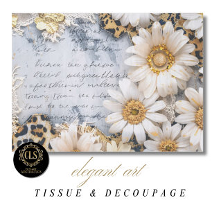 Boho Chic Sunflower Flowers Decoupage Tissue Paper