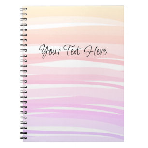 Boho Chic Sunset Ombre Colorful Abstract Lines Notebook