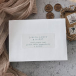 Boho Chic Teal and White Guest Address Labels<br><div class="desc">These boho chic teal and white guest address labels are perfect for a minimalist wedding envelope. The blue green and white modern bohemian design features simple rustic calligraphy with a unique yet classic style reminiscent of the coastal beach and a summer ocean cruise. Customize each label with the name and...</div>