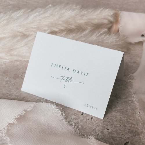 Boho Chic Teal and White Guest Name Place Cards