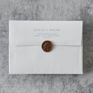 Boho Chic Teal and White Wedding Envelopes