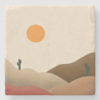 Boho Chic Terracotta Desert Cactus Monogram