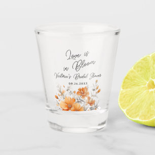 Boho Chic Terracotta Floral Bridal Shower Shot Glass