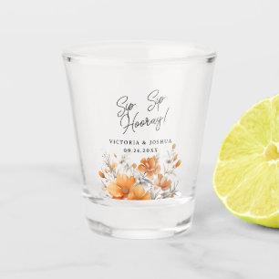 Boho Chic Terracotta Floral Bridal Shower Shot Glass