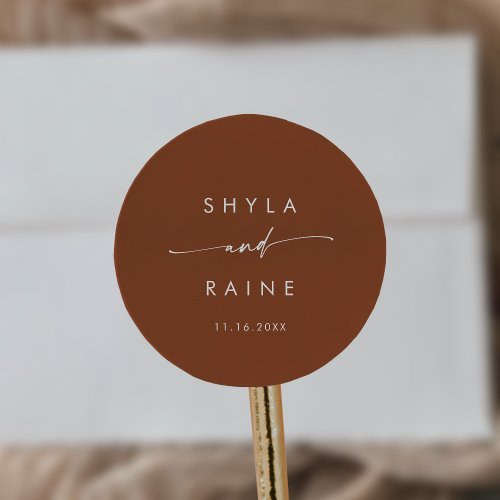 Boho Chic Terracotta Names Envelope Seals