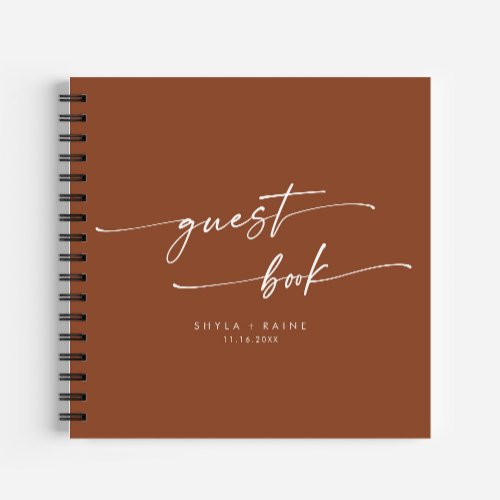 Boho Chic Terracotta Wedding Guest Book