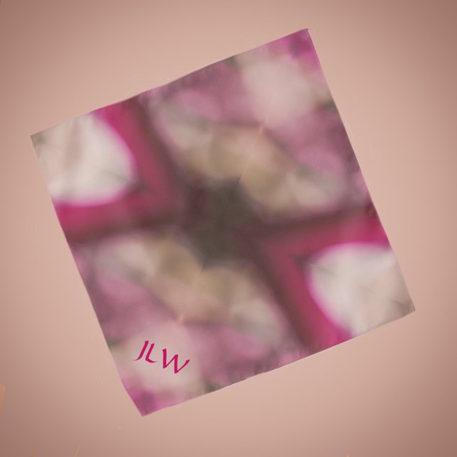 Boho Chic Tie Dye Pink Taupe Brown Bandana (Creator Uploaded)