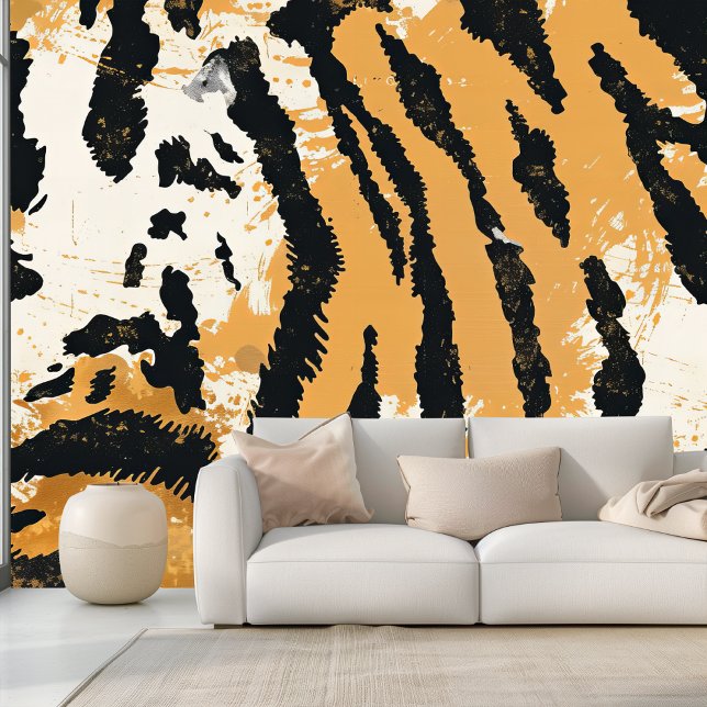 Boho Chic Tiger Print Design Wallpaper (Creator Uploaded)