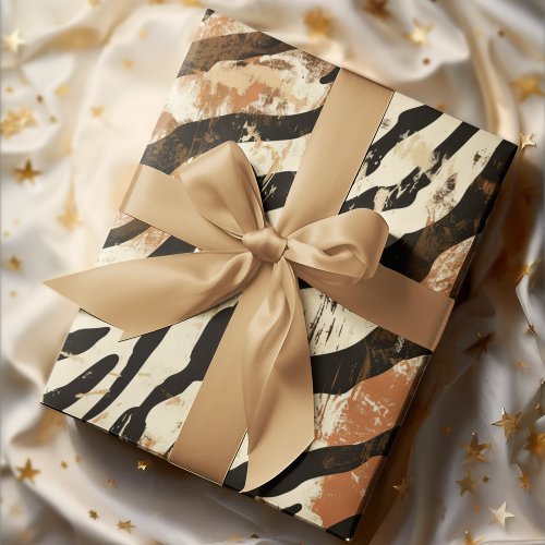 Boho Chic Tiger Print Design  Wrapping Paper